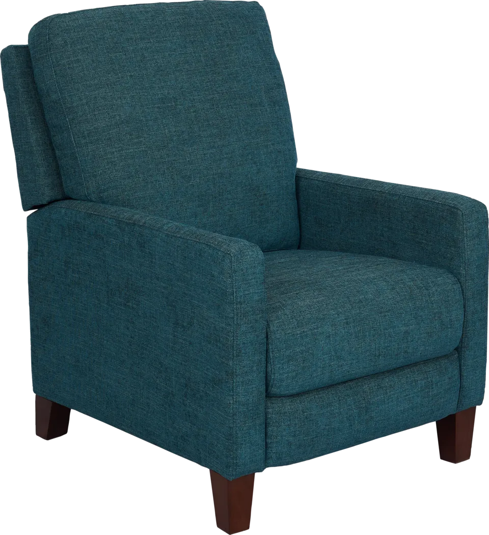 Norwich Teal Push Back Recliner - Thumbnail - Image 3
