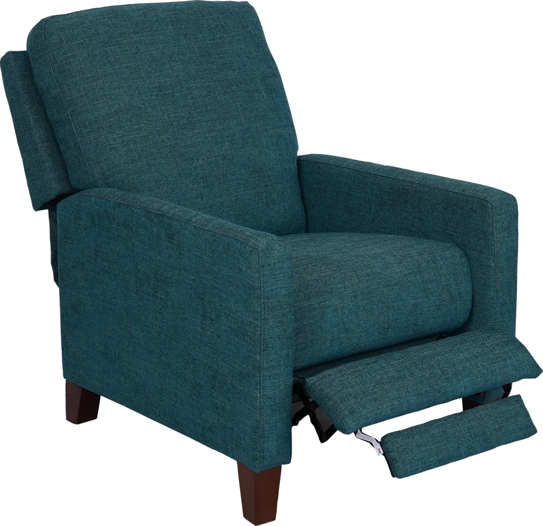 Norwich Teal Push Back Recliner - Thumbnail - Image 4