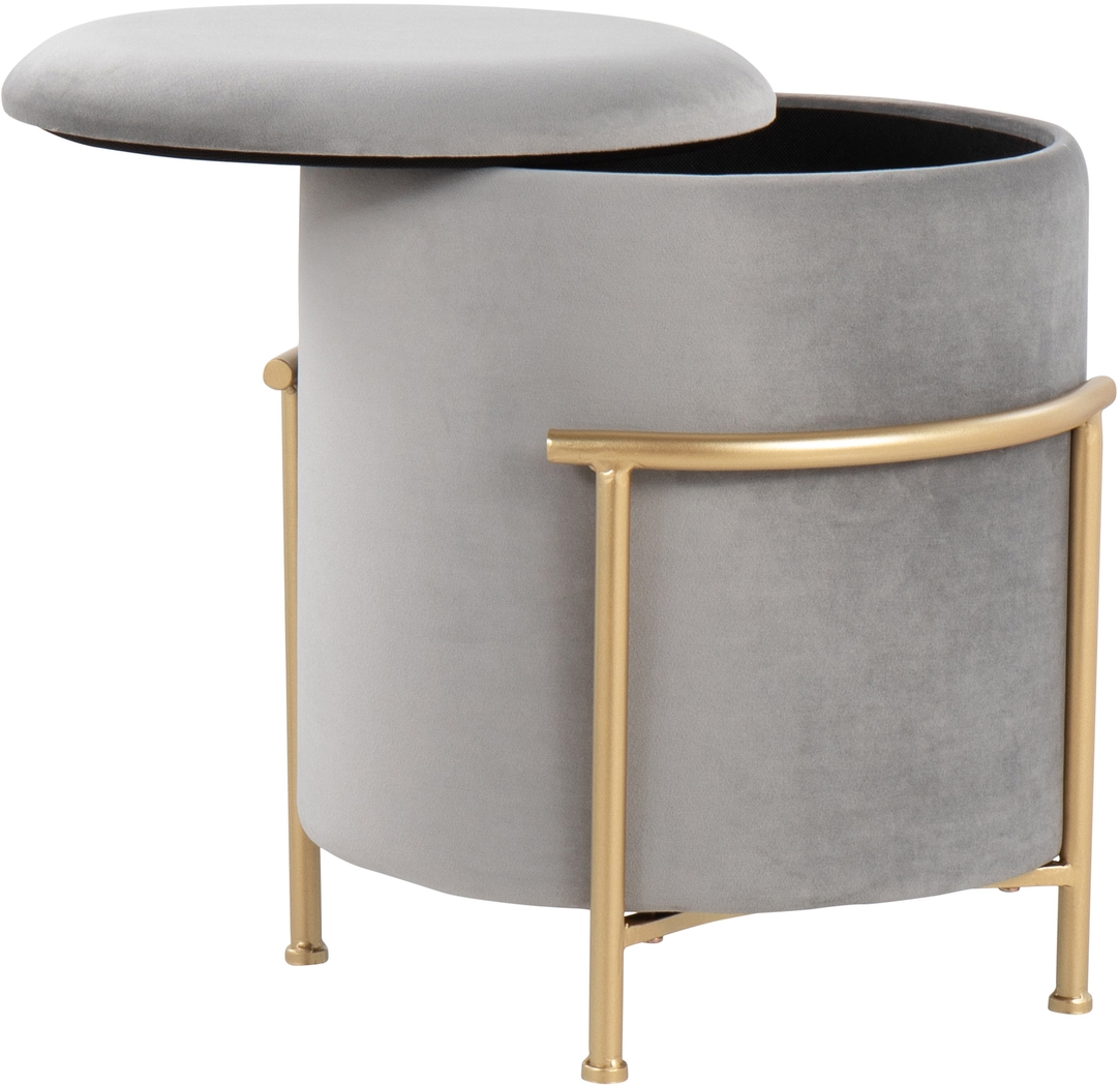 Notlee Silver Ottoman - Thumbnail - Image 4