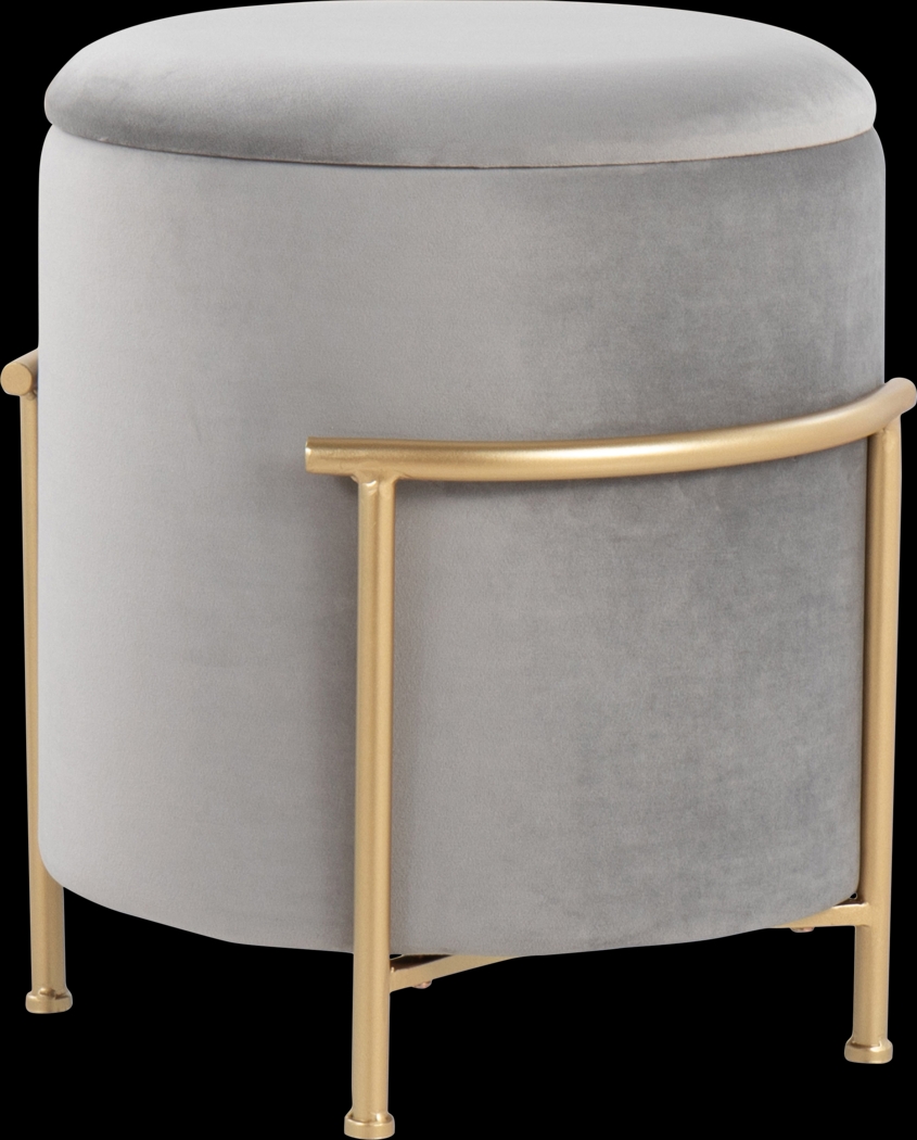 Notlee Silver Ottoman - Thumbnail - Image 1