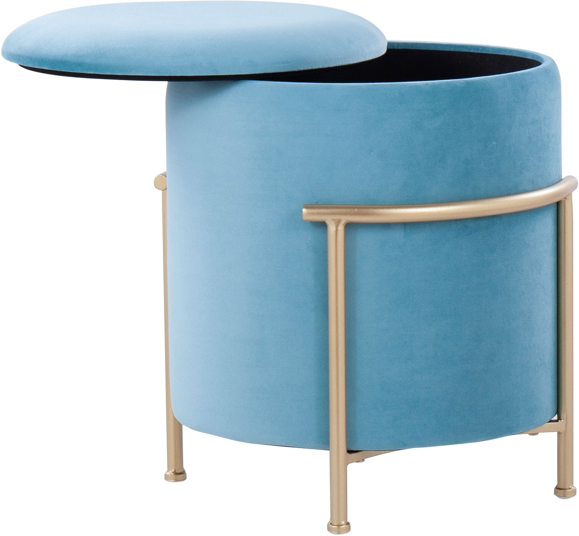 Notlee Teal Ottoman - Thumbnail - Image 3