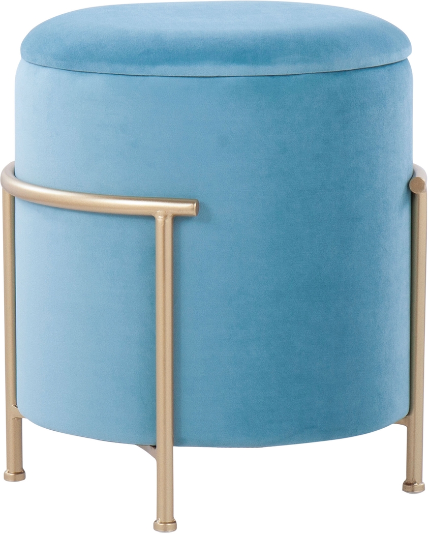 Notlee Teal Ottoman - Thumbnail - Image 5