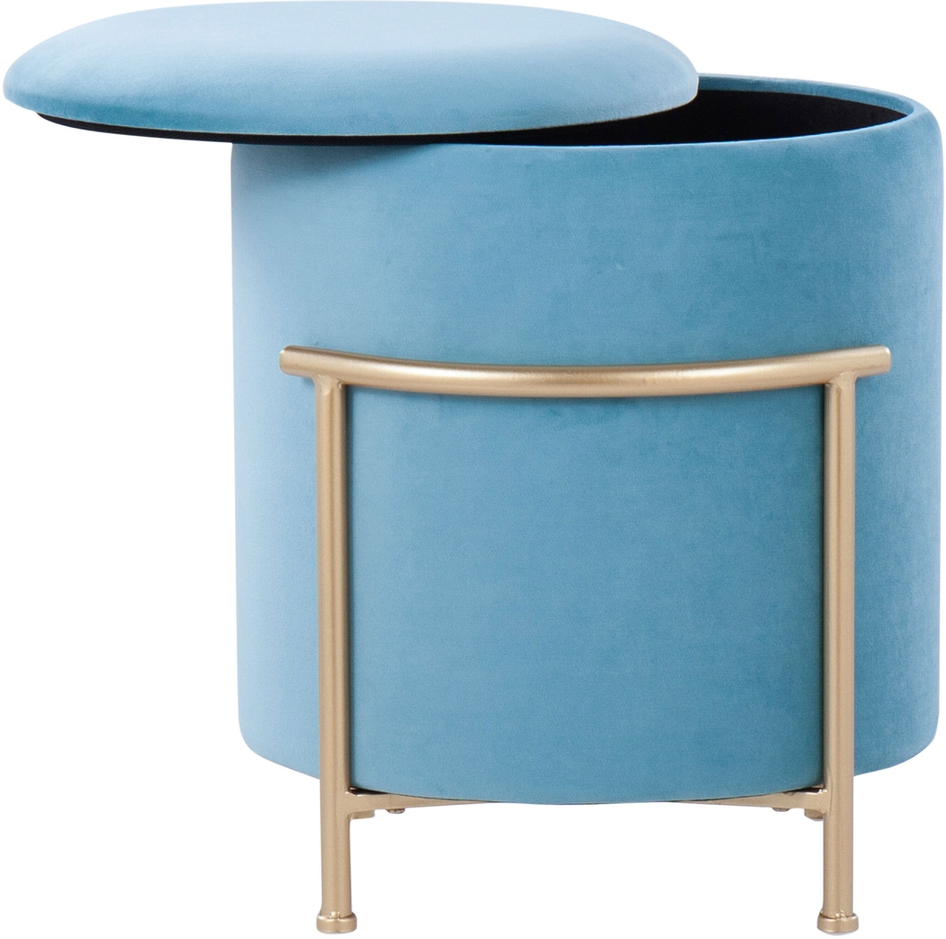 Notlee Teal Ottoman - Thumbnail - Image 7
