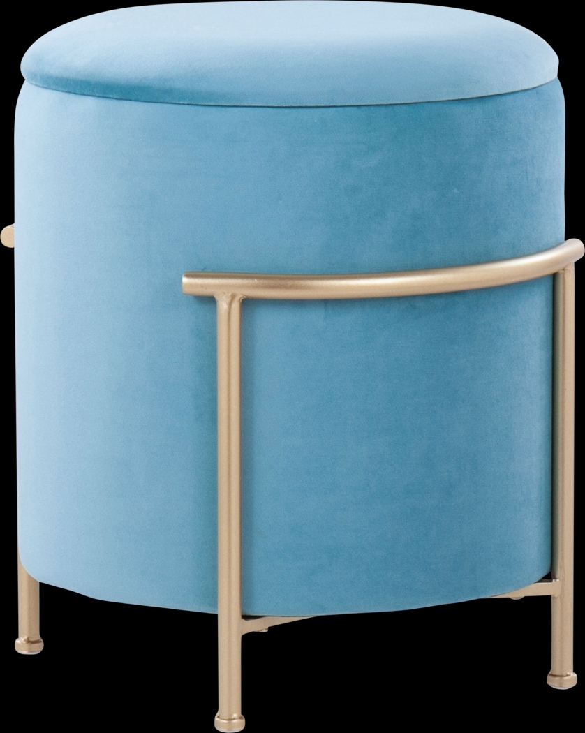 Notlee Teal Ottoman - Thumbnail - Image 1