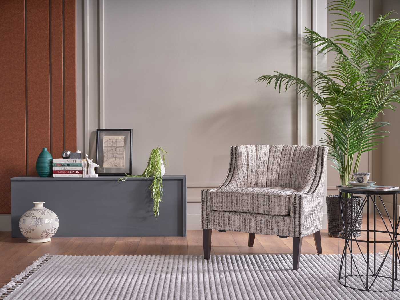 Notley Beige Accent Chair - Thumbnail - Image 2