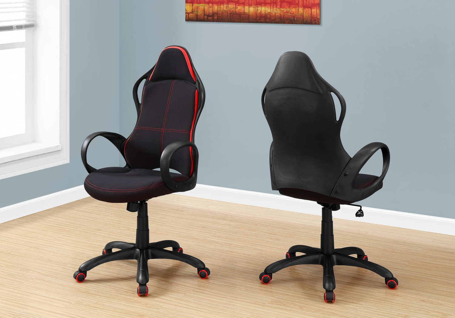Nottaway Black Desk Chair - Thumbnail - Image 3