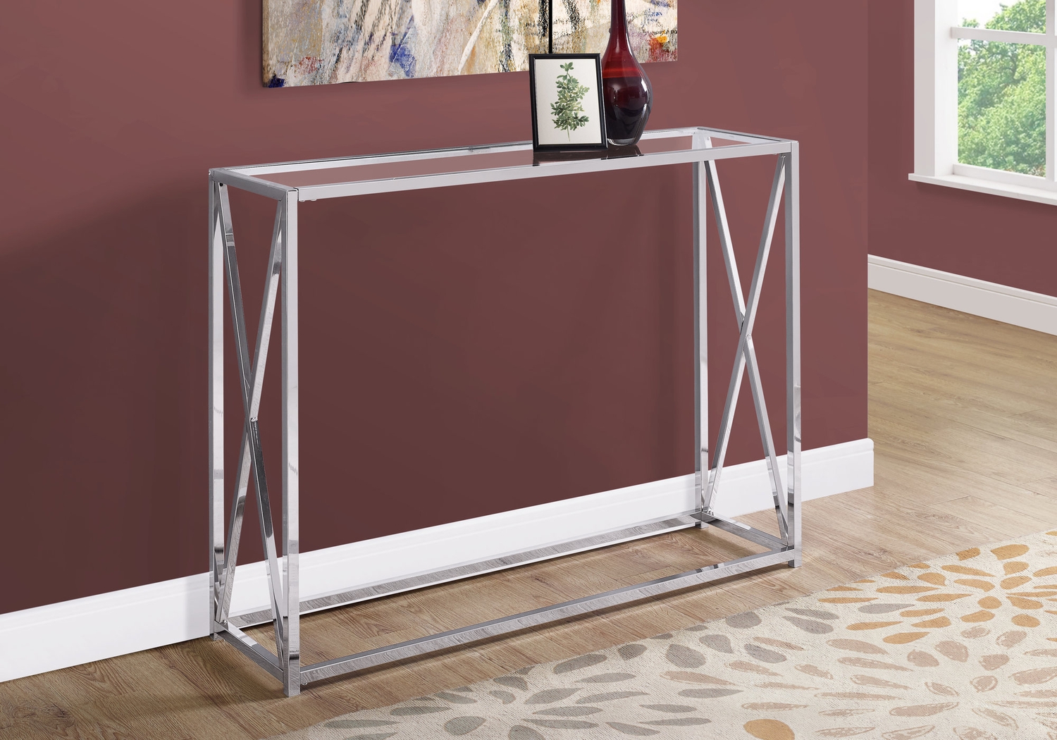 Nottoway Chrome Console Table - Thumbnail - Image 2