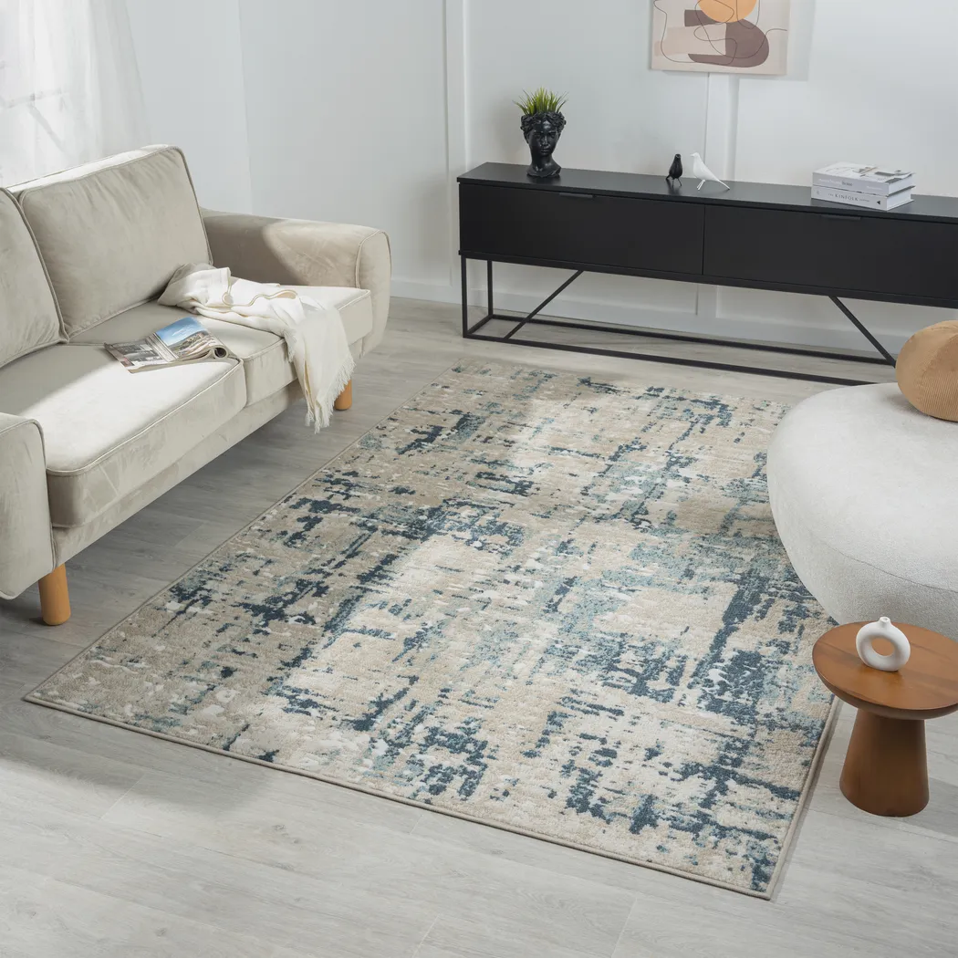 Nour Blue/Gray 3'11 x 6' Rug - Thumbnail - Image 2