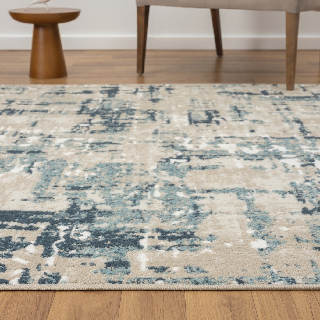 Nour Blue/Gray 5'3 x 7'6 Rug - Thumbnail - Image 4