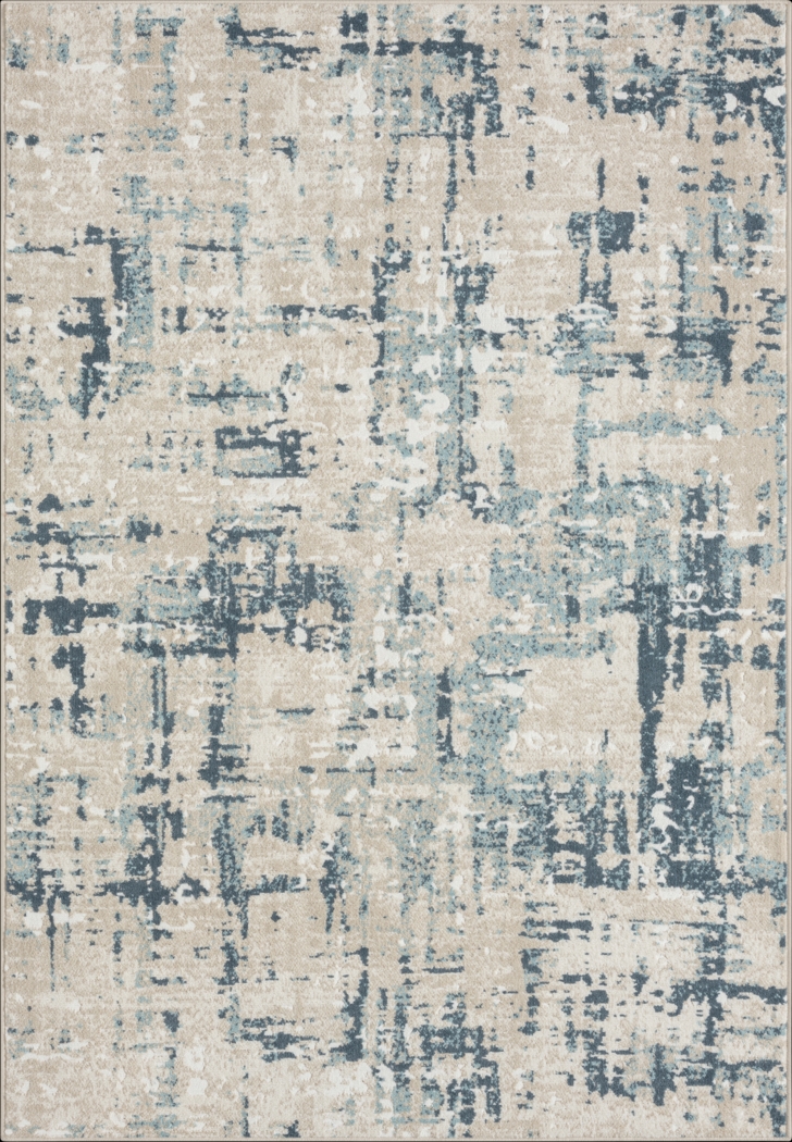 Nour Blue/Gray 5'3 x 7'6 Rug - Thumbnail - Image 1