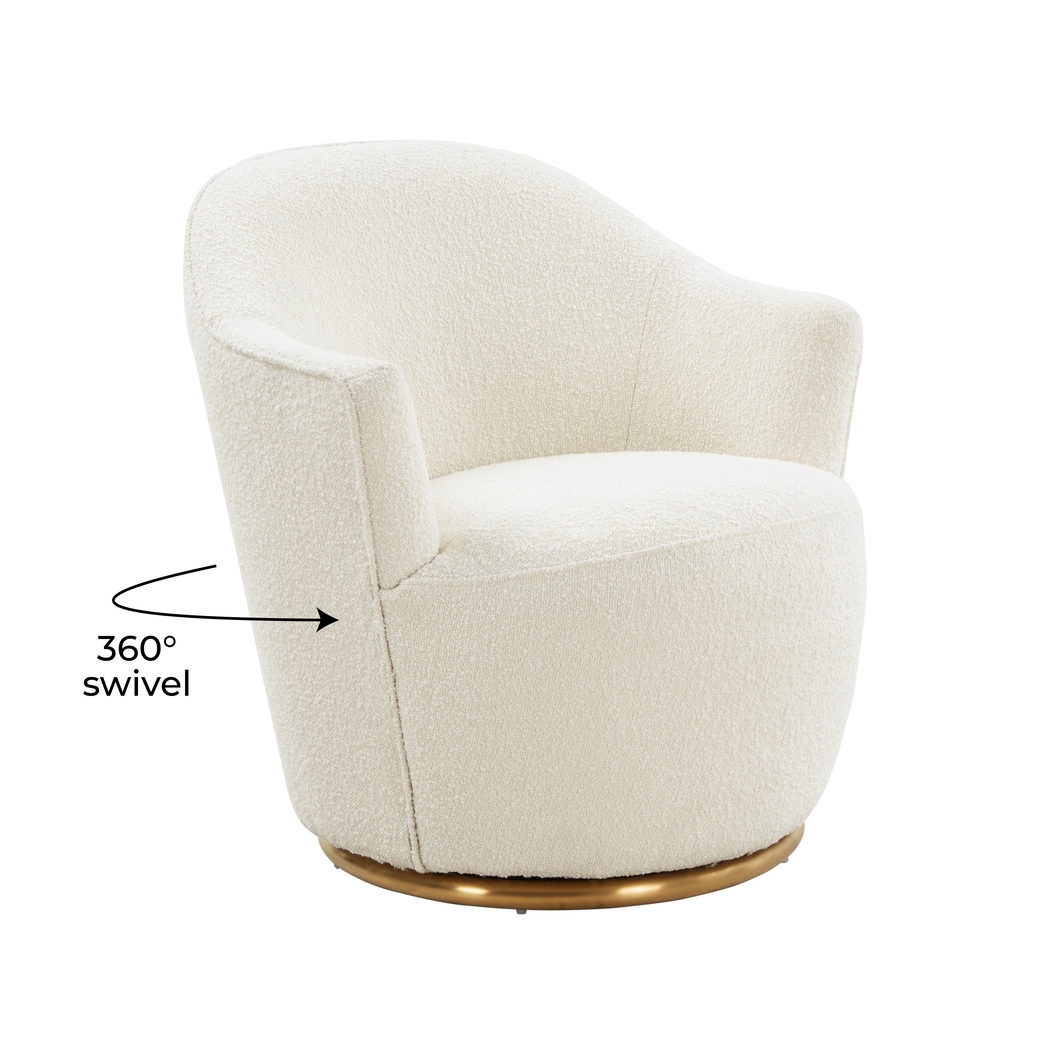 Novaelle Cream Accent Chair - Thumbnail - Image 8