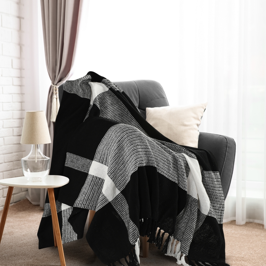 Novajoy Black Throw Blanket - Thumbnail - Image 2