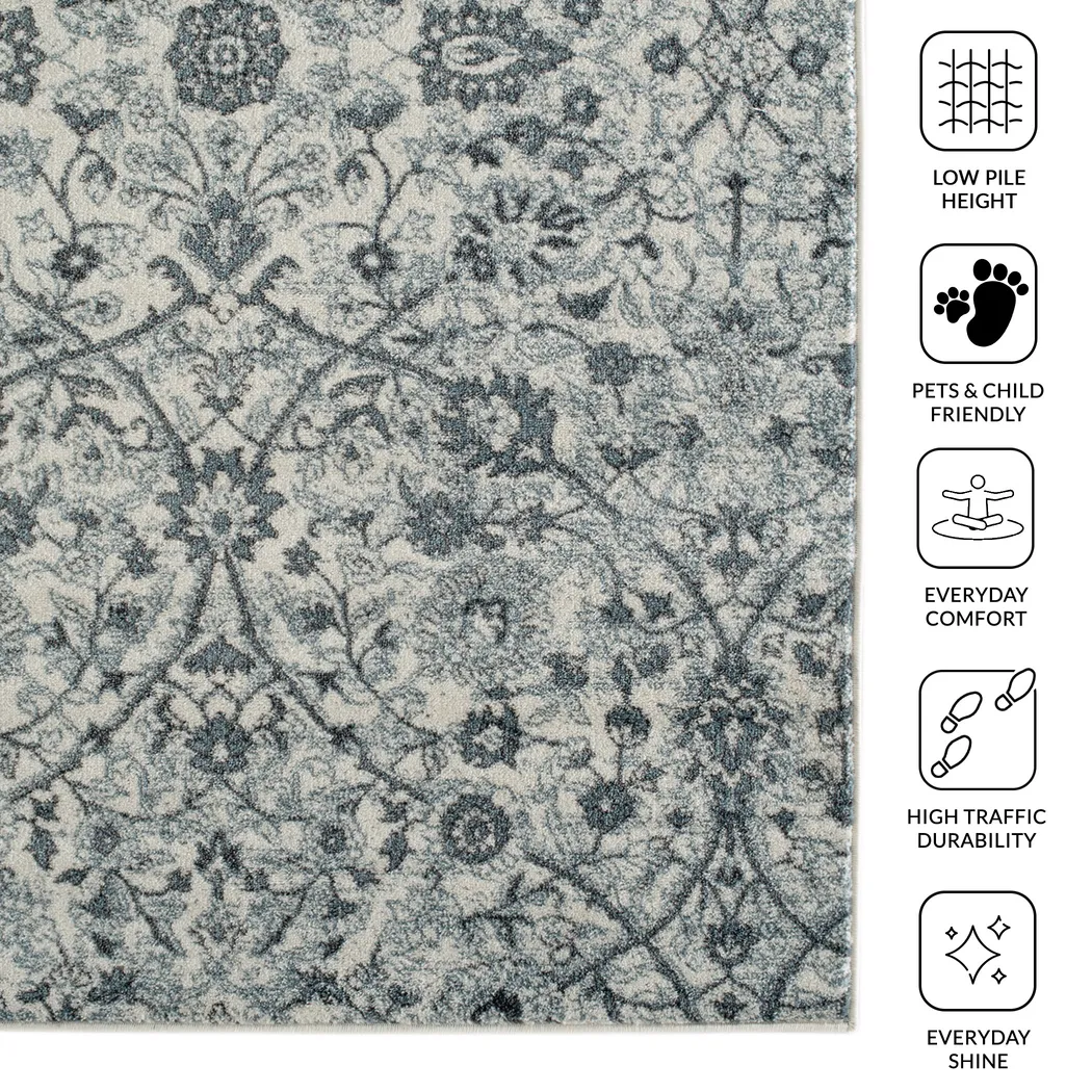 Novaro Light Blue 2'6 x 10'3 Rug - Thumbnail - Image 5