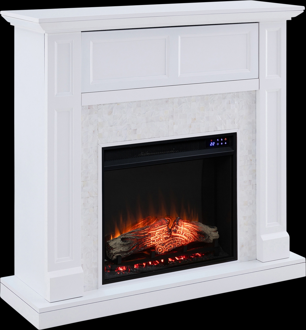 Novatak IV White 45 in. Console With Touch Panel Electric Fireplace - Thumbnail - Image 1
