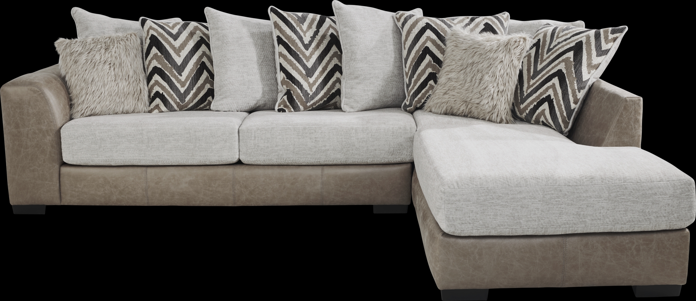 Novelia Beige 2 Pc Sectional - Thumbnail - Image 1