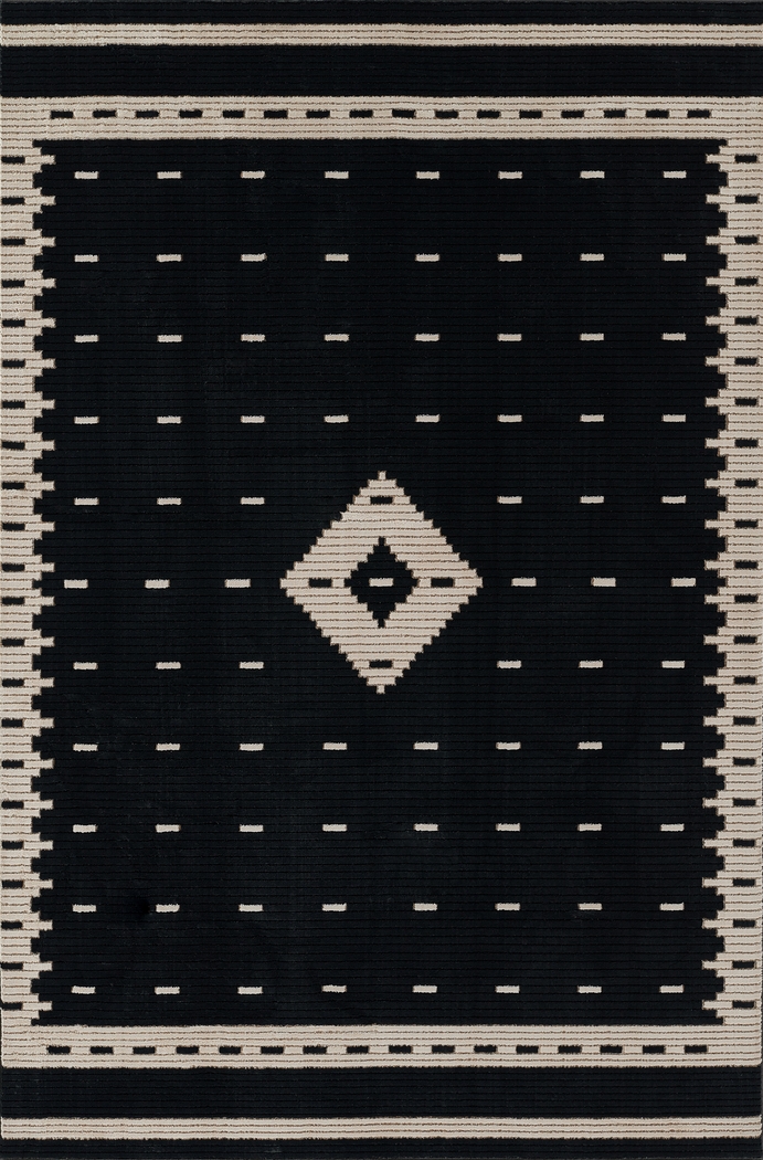 Novo Black 3'11 x 5'7 Rug - Thumbnail - Image 1