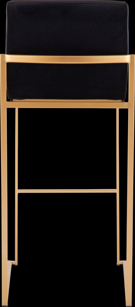 Nowotny Black Gold Velvet Barstool Set of 2 - Thumbnail - Image 5