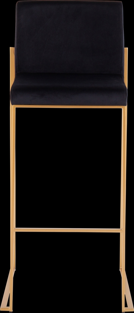 Nowotny Black Gold Velvet Barstool Set of 2 - Thumbnail - Image 6