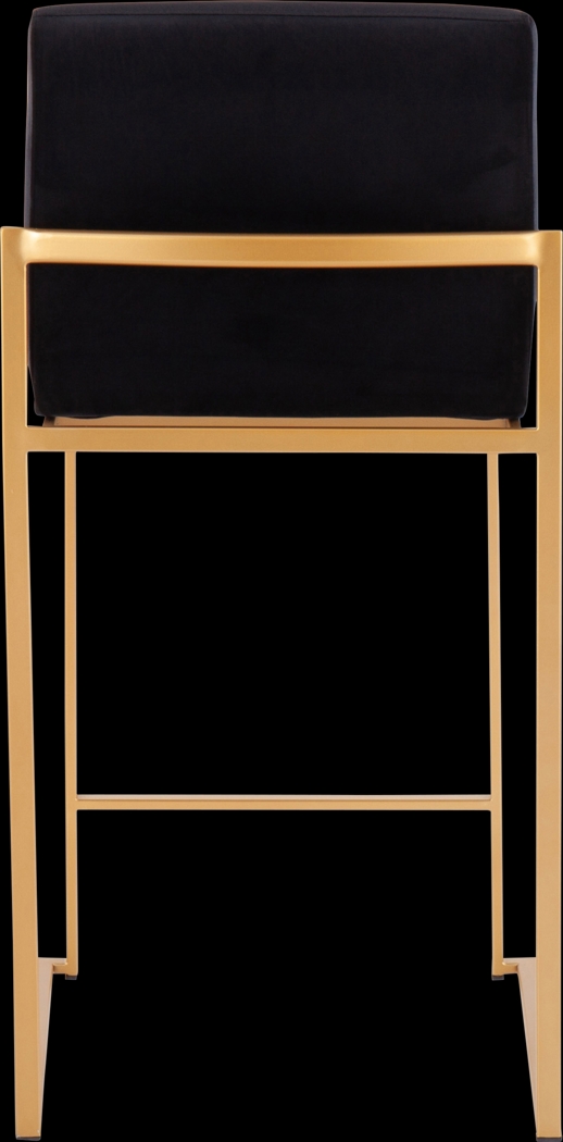 Nowotny Black Gold Velvet Counter Height Stool Set of 2 - Thumbnail - Image 5