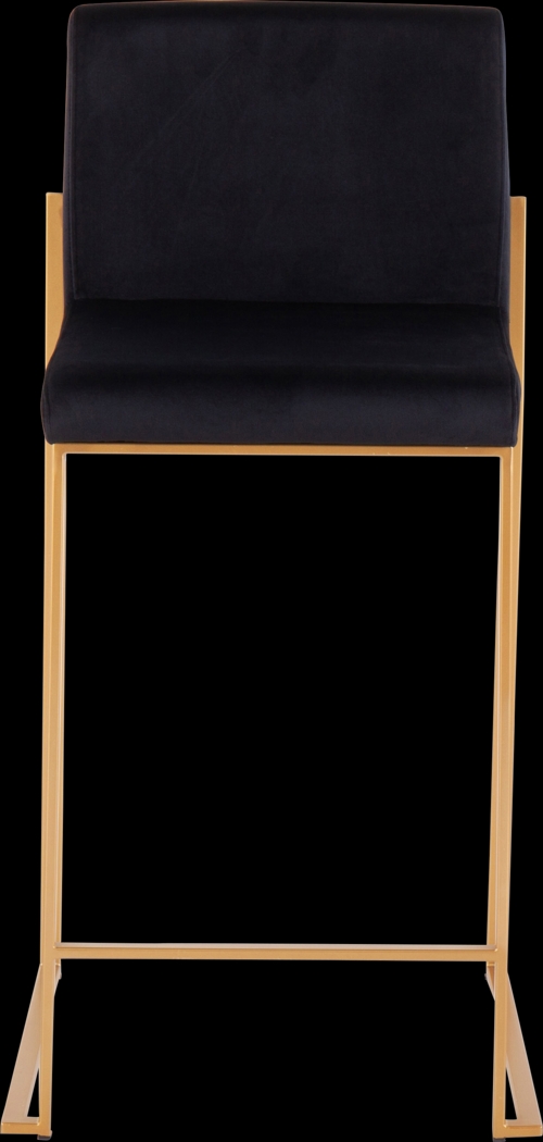 Nowotny Black Gold Velvet Counter Height Stool Set of 2 - Thumbnail - Image 6