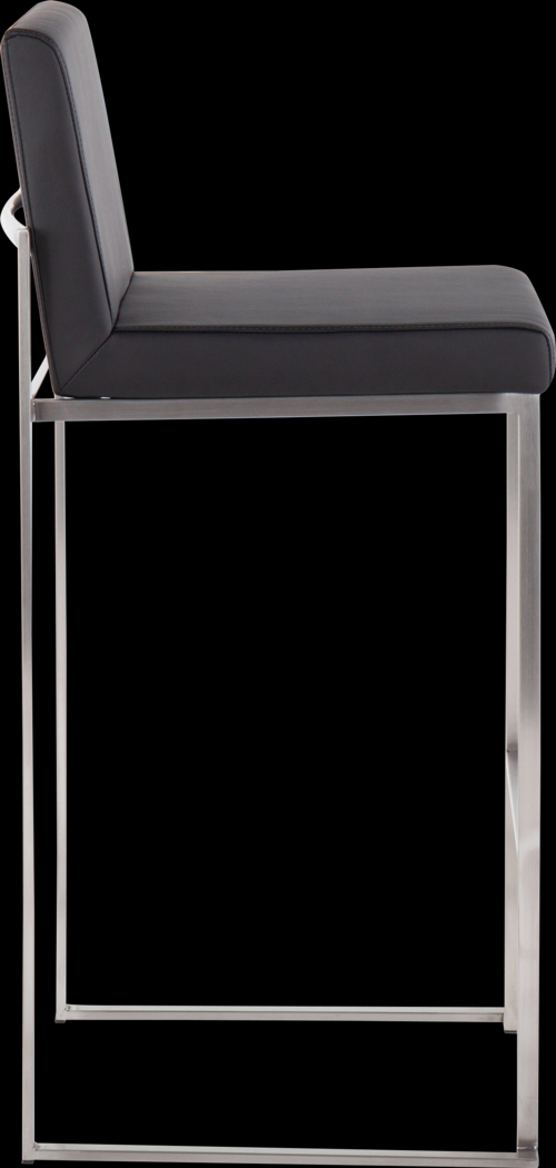 Nowotny Black Silver Barstool Set of 2 - Thumbnail - Image 3