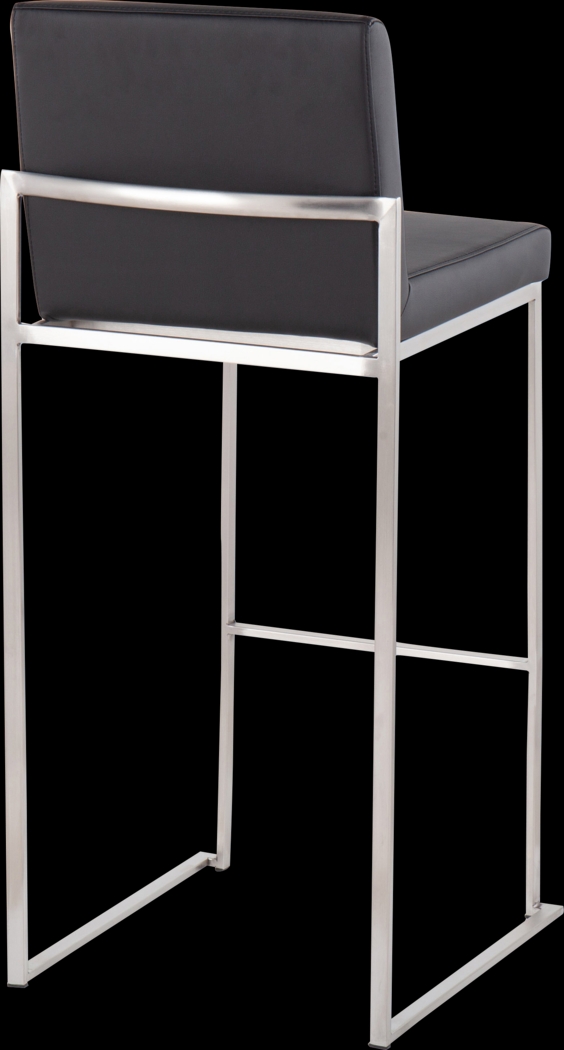 Nowotny Black Silver Barstool Set of 2 - Thumbnail - Image 4