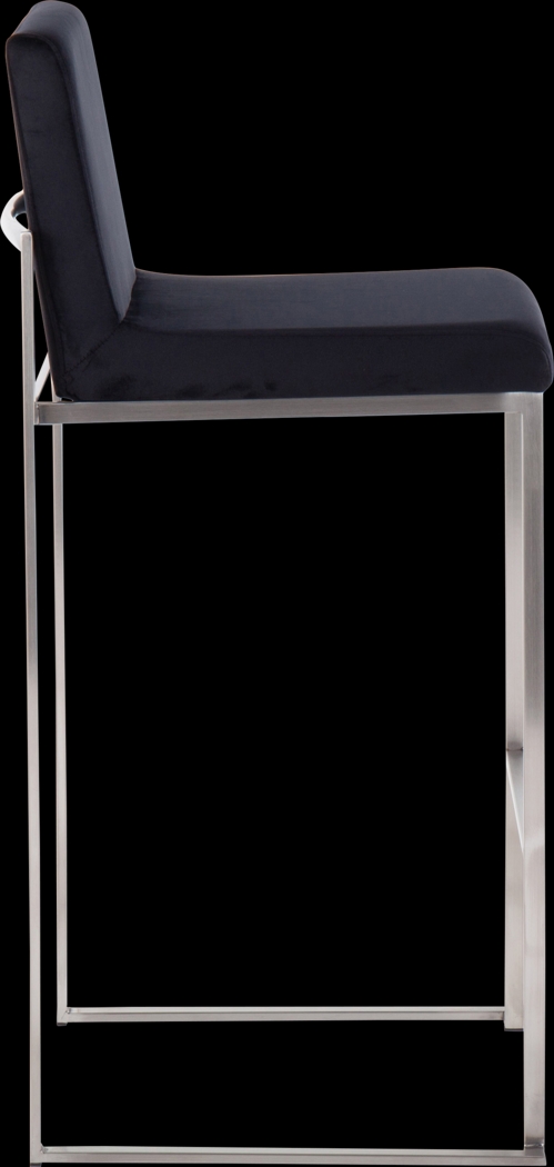 Nowotny Black Silver Barstool Set of 2 - Thumbnail - Image 3