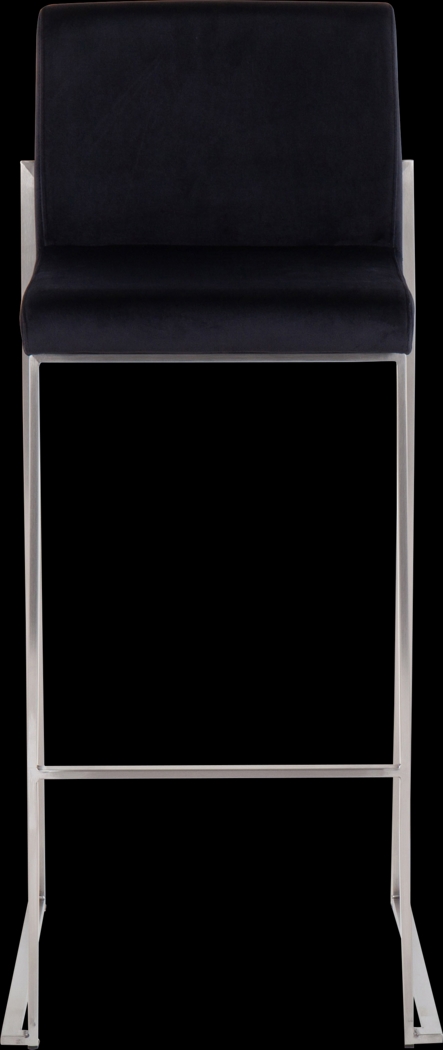 Nowotny Black Silver Barstool Set of 2 - Thumbnail - Image 6