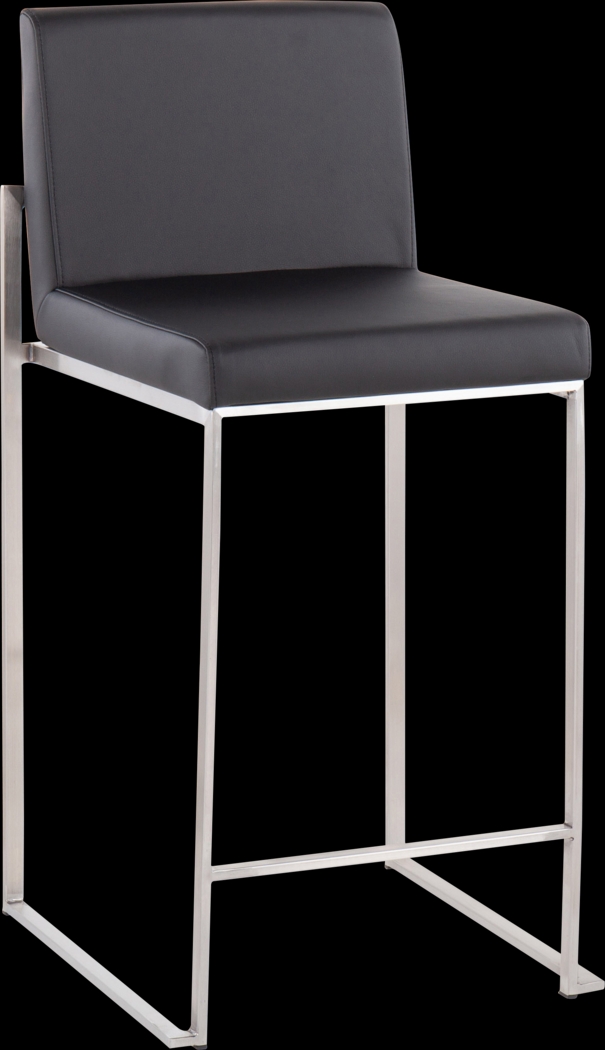 Nowotny Black Silver Counter Height Stool Set of 2 - Thumbnail - Image 2