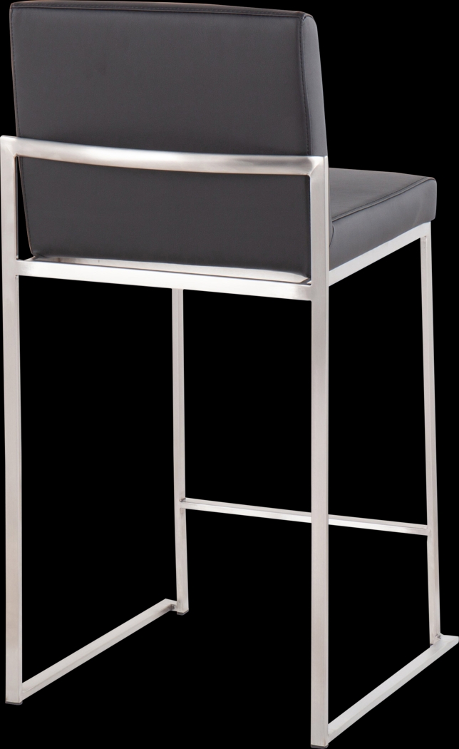 Nowotny Black Silver Counter Height Stool Set of 2 - Thumbnail - Image 4