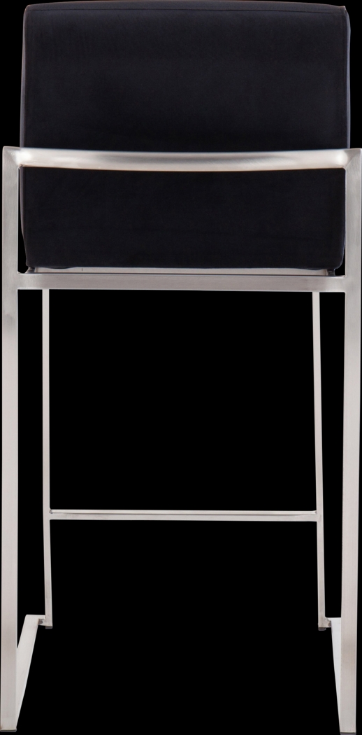 Nowotny Black Silver Velvet Counter Height Stool Set of 2 - Thumbnail - Image 5