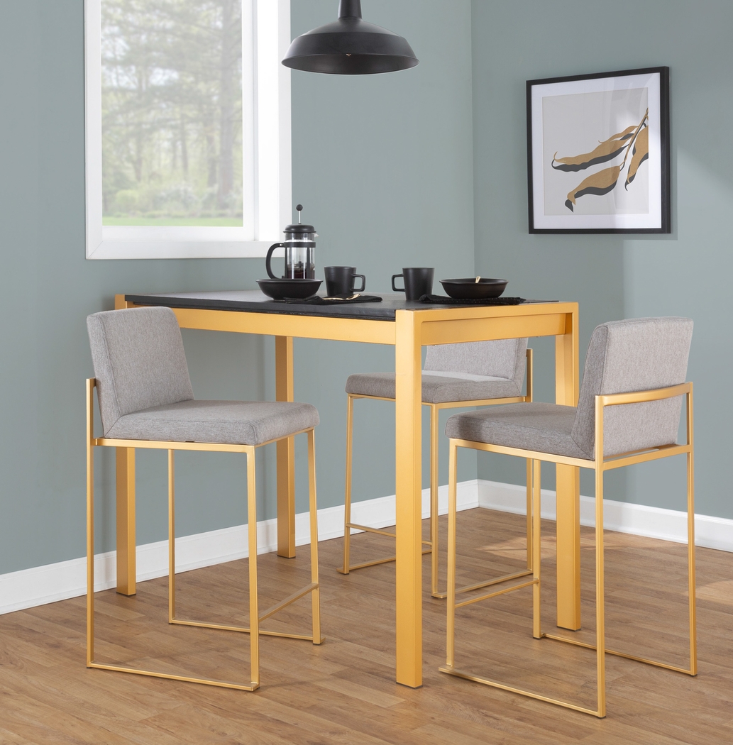 Nowotny Gray Counter Height Stool, Set of 3 - Thumbnail - Image 2