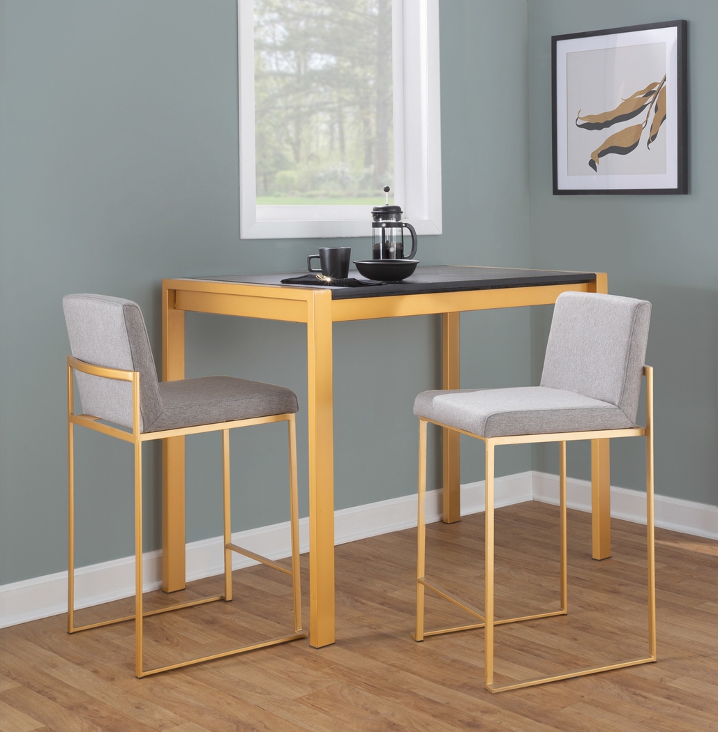 Nowotny Gray Counter Height Stool, Set of 3 - Thumbnail - Image 3