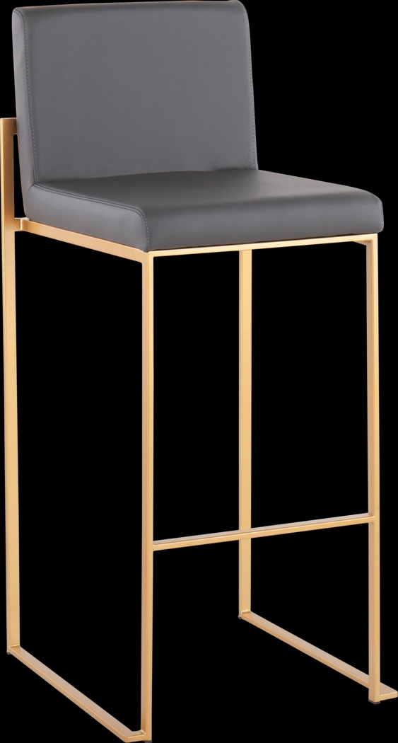 Nowotny Gray Gold Barstool Set of 2 - Thumbnail - Image 2