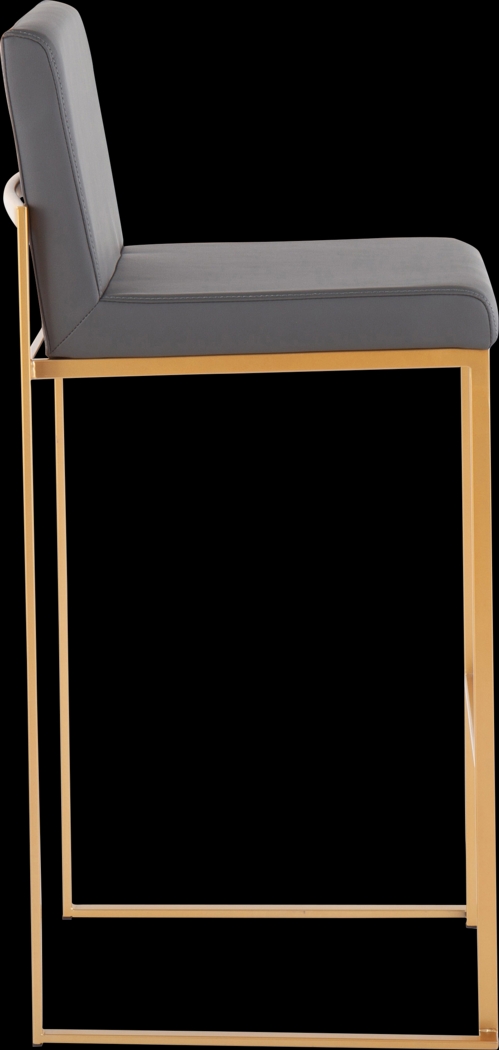 Nowotny Gray Gold Barstool Set of 2 - Thumbnail - Image 3