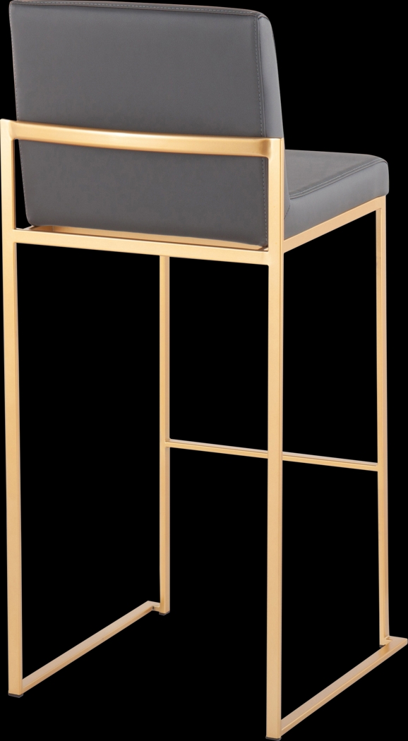 Nowotny Gray Gold Barstool Set of 2 - Thumbnail - Image 4