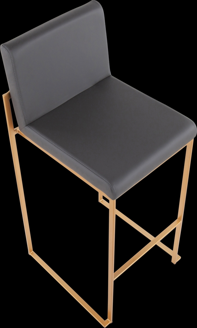 Nowotny Gray Gold Barstool Set of 2 - Thumbnail - Image 7