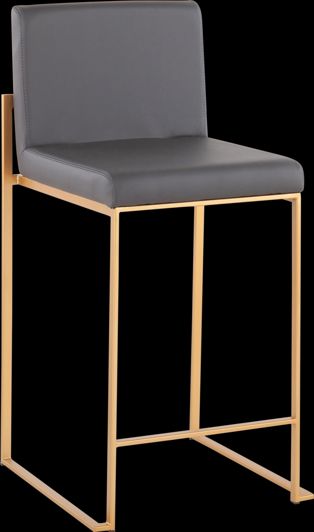 Nowotny Gray Gold Counter Height Stool Set of 2 - Thumbnail - Image 2