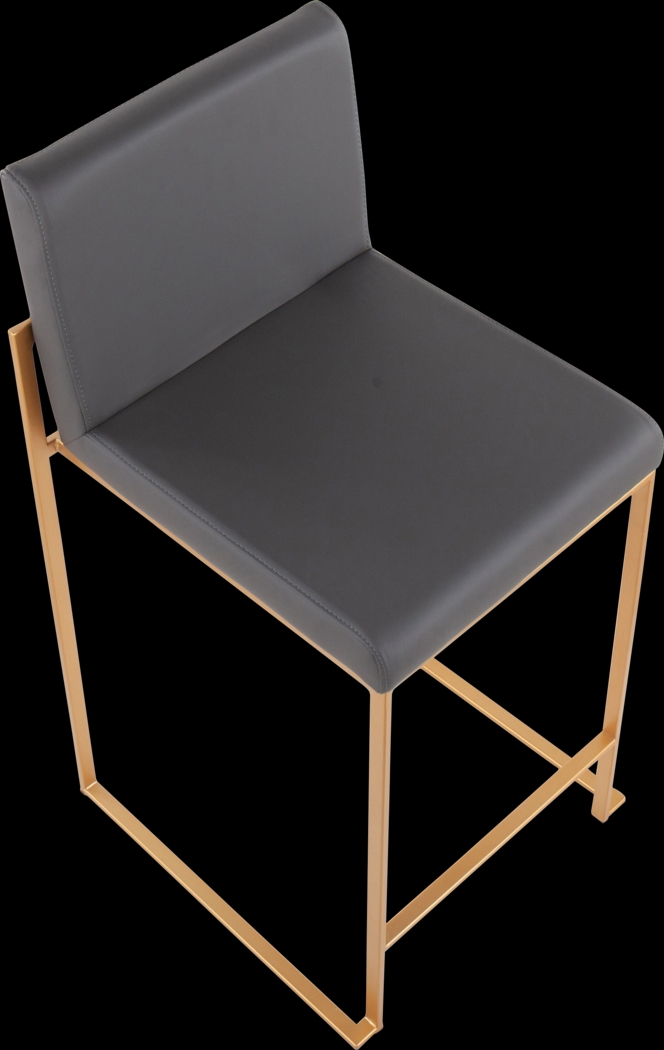 Nowotny Gray Gold Counter Height Stool Set of 2 - Thumbnail - Image 7