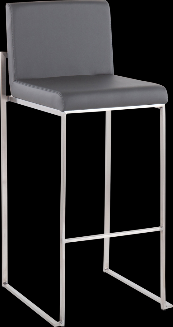 Nowotny Gray Silver Barstool Set of 2 - Thumbnail - Image 2