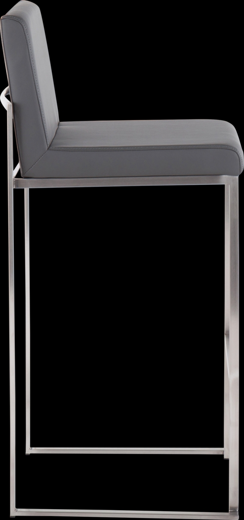 Nowotny Gray Silver Barstool Set of 2 - Thumbnail - Image 3