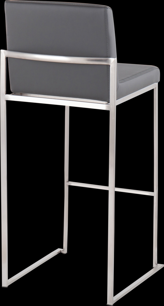 Nowotny Gray Silver Barstool Set of 2 - Thumbnail - Image 4