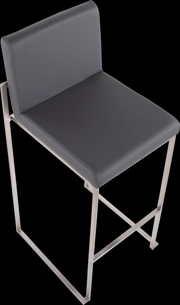 Nowotny Gray Silver Barstool Set of 2 - Thumbnail - Image 7