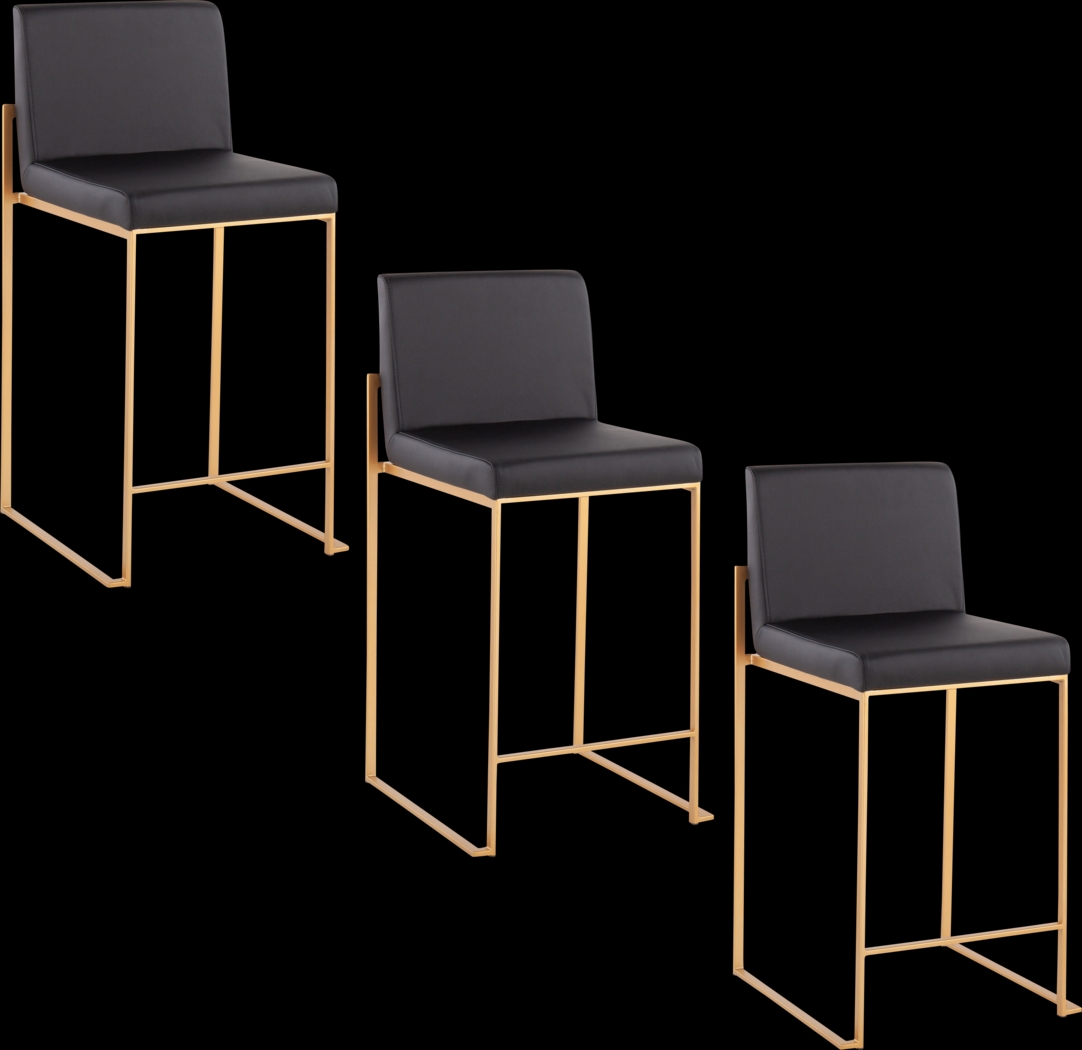 Nowotny III Black Counter Height Stool, Set of 3 - Thumbnail - Image 1