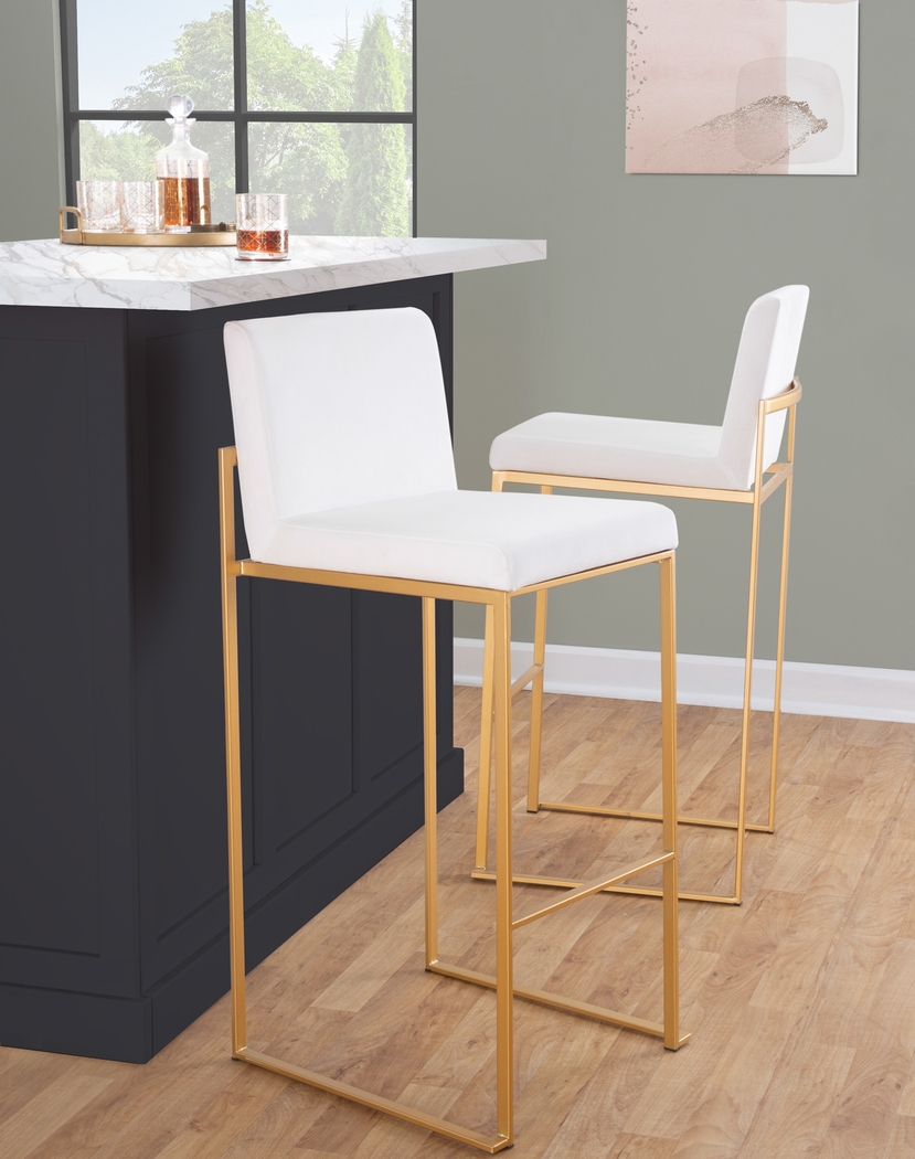 Nowotny III White Barstool, Set of 3 - Thumbnail - Image 3