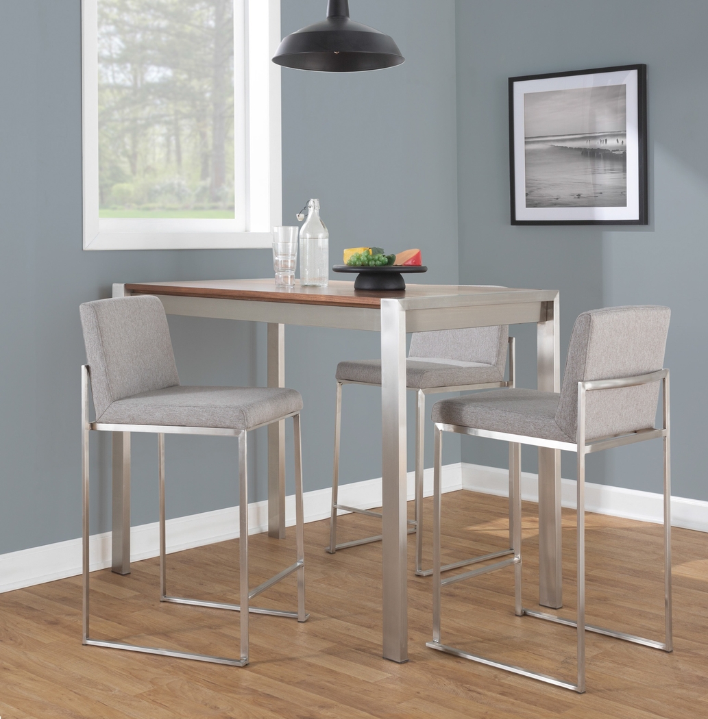 Nowotny IV Gray Counter Height Stool, Set of 3 - Thumbnail - Image 3