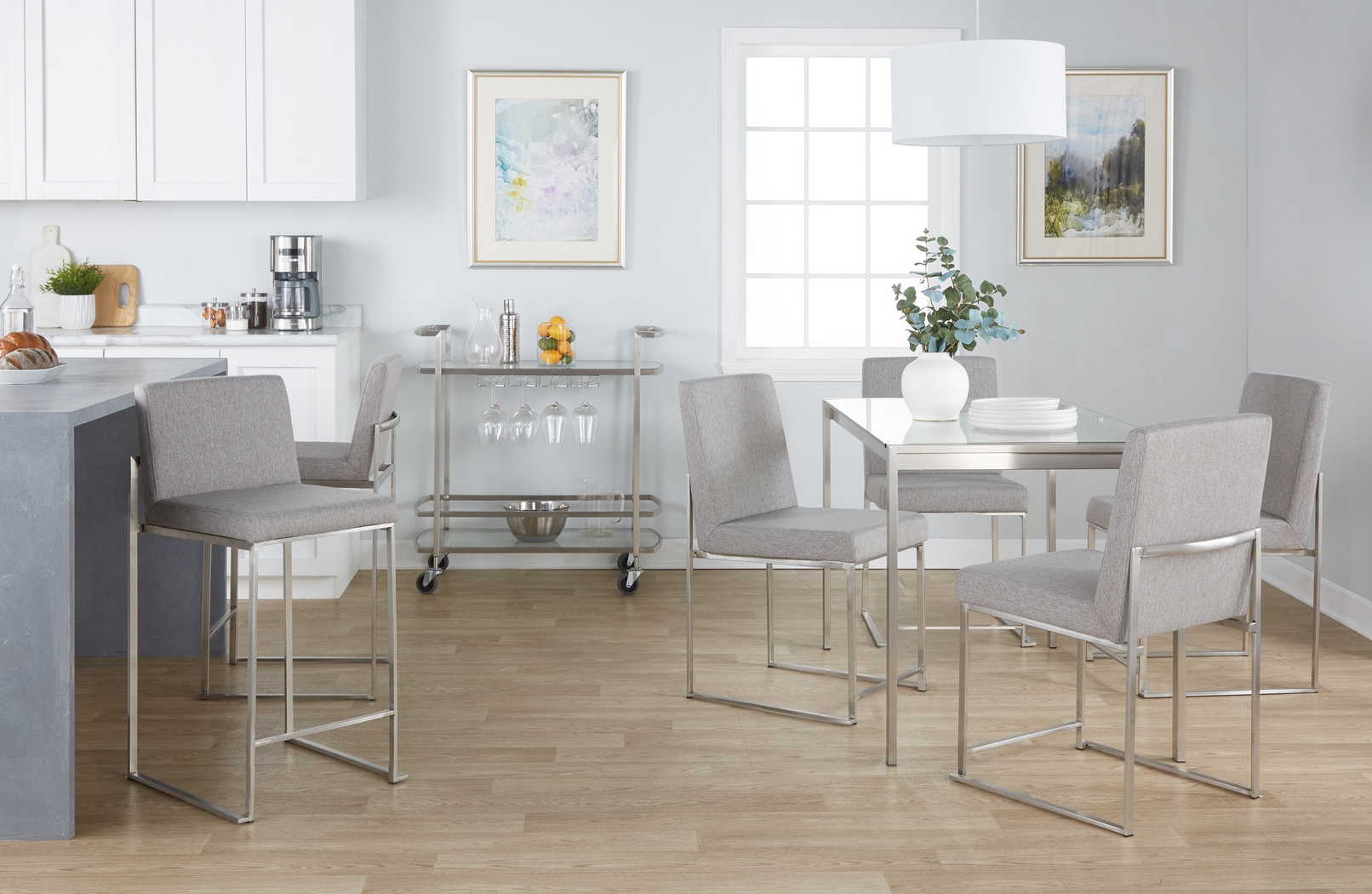 Nowotny IV Gray Counter Height Stool, Set of 3 - Thumbnail - Image 5