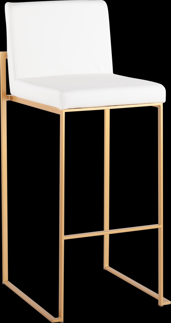 Nowotny White Gold Barstool Set of 2 - Thumbnail - Image 2