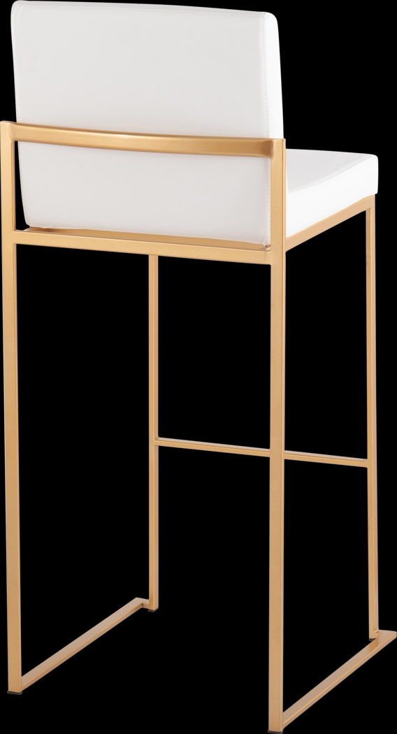 Nowotny White Gold Barstool Set of 2 - Thumbnail - Image 4