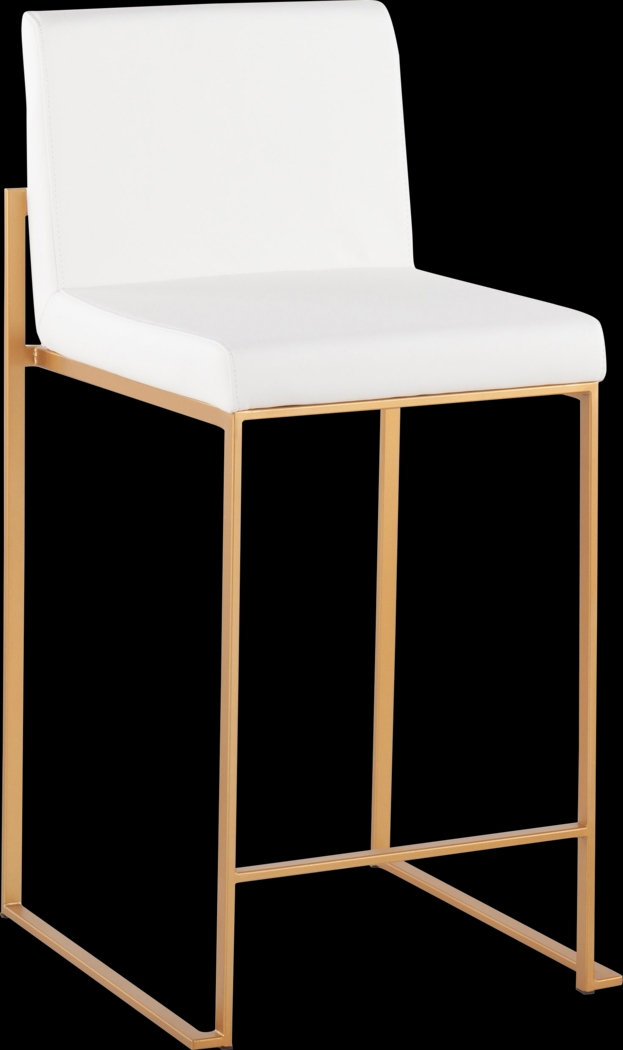 Nowotny White Gold Counter Height Stool Set of 2 - Thumbnail - Image 2